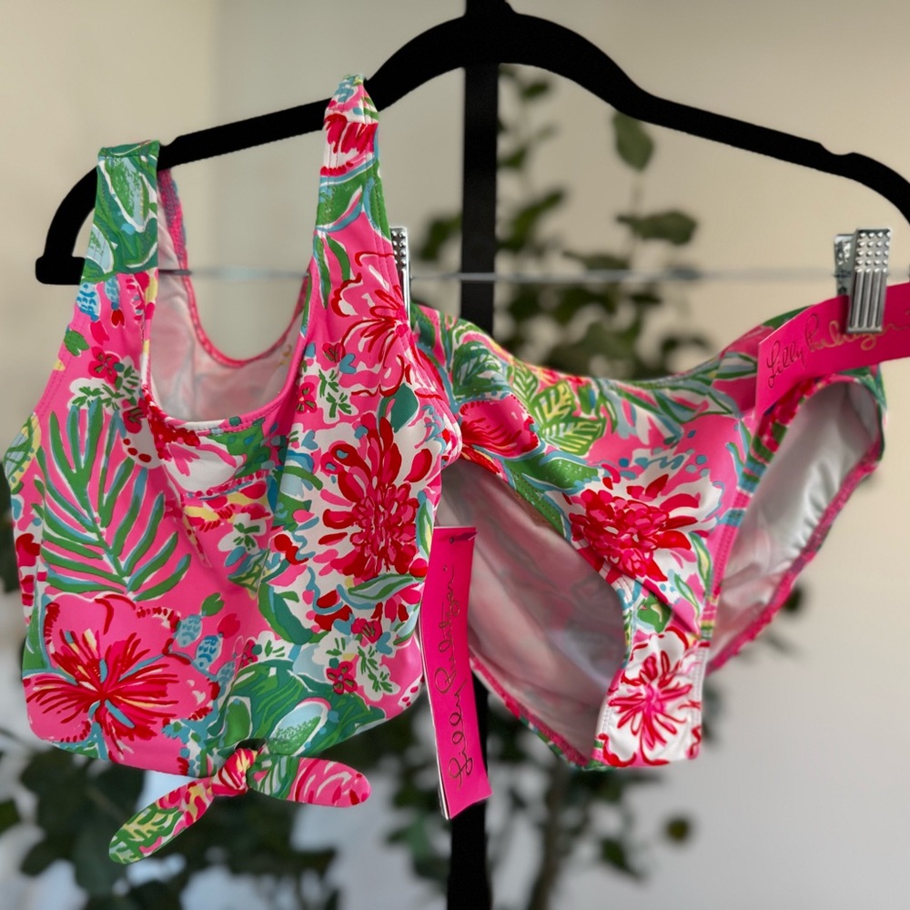 NWT Lilly Pulitzer Girl's Devonta Bikini UPF 50+